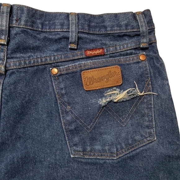 Reworked cut off Wrangler mens jean shorts highrise highwaisted ripped frayed - Picture 11 of 13